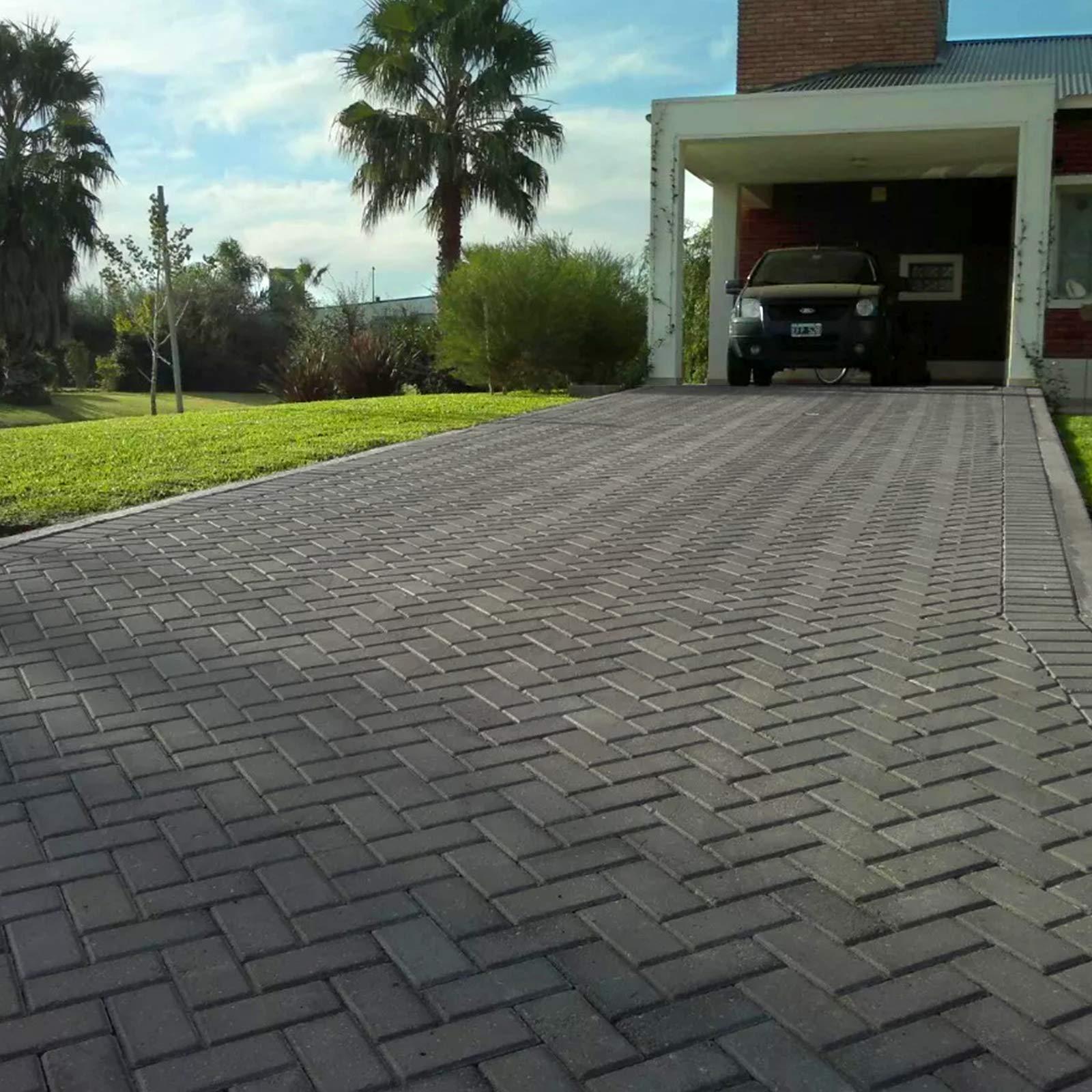 JOVIRA PINTURAS Resina-Esmalte Hormigón Impreso. Resina renovadora para pavimentos de hormigón. (4 Litros, Rojo) D-30