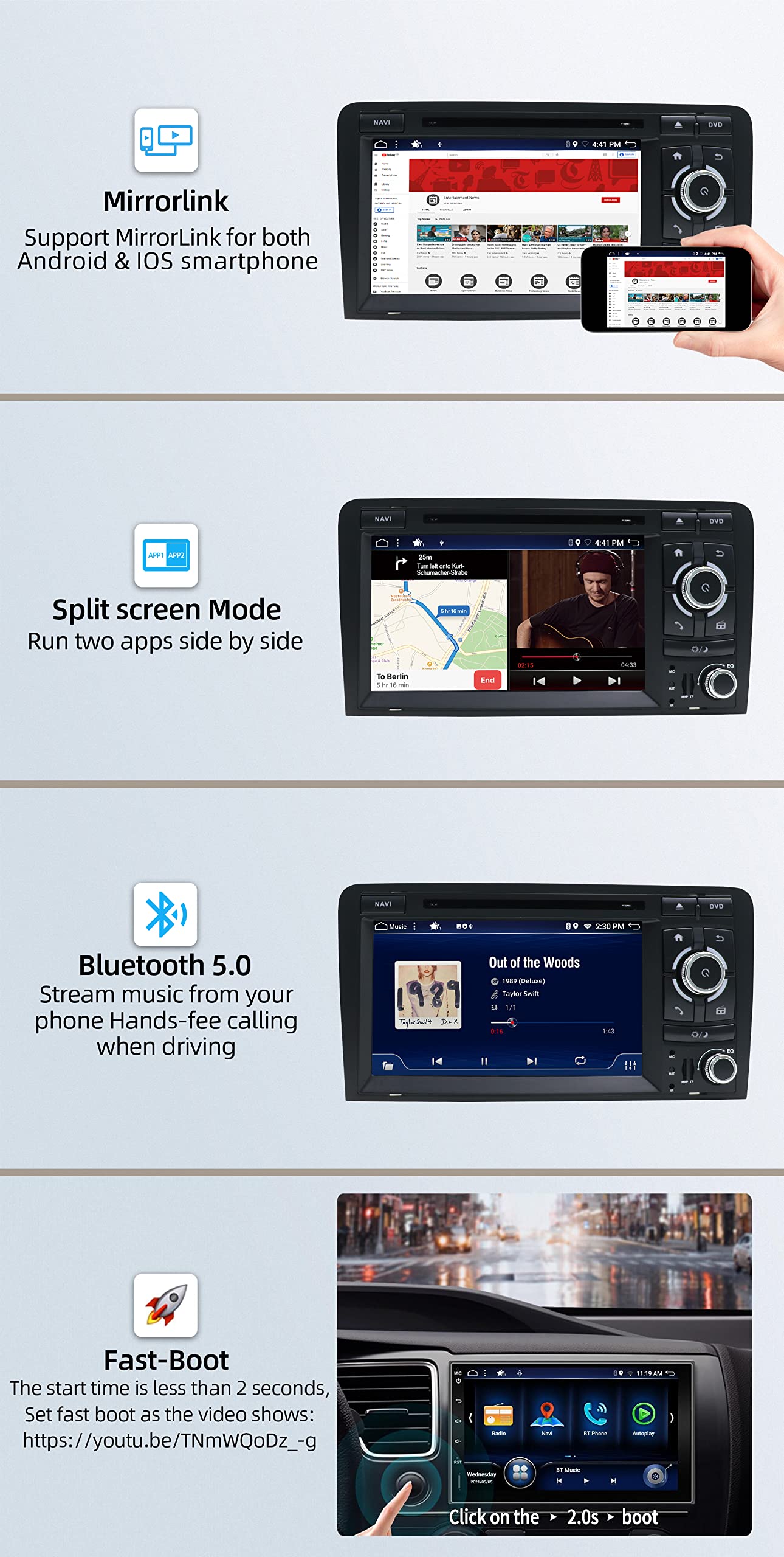 6G+128G] 8 Cœurs Android Autoradio Pour Audi A3 2003-2012/S3 2006