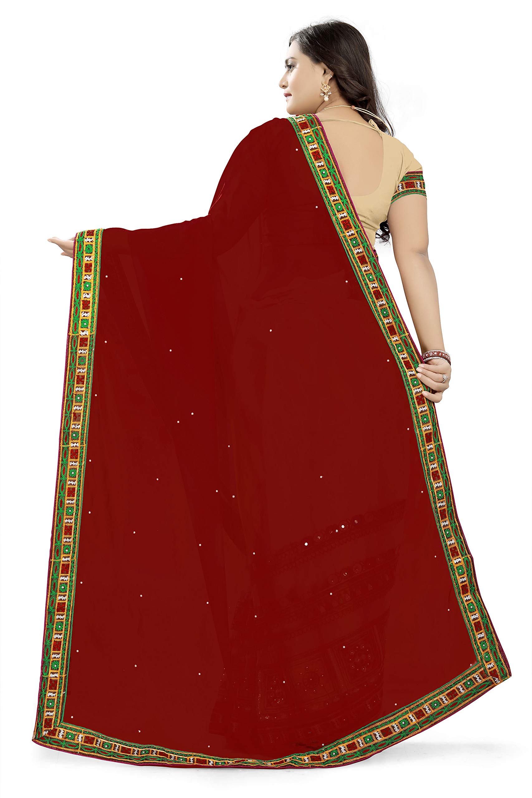 arriva fab Georgette Saree with Blouse Piece 2