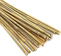 Pllieay 20 Pack 18 Inch Natural Bamboo Plant Stakes - Sturdy Eco-Friendly Supports for Tomatoes, Potted Plants, Indoor Outdoor Gardening