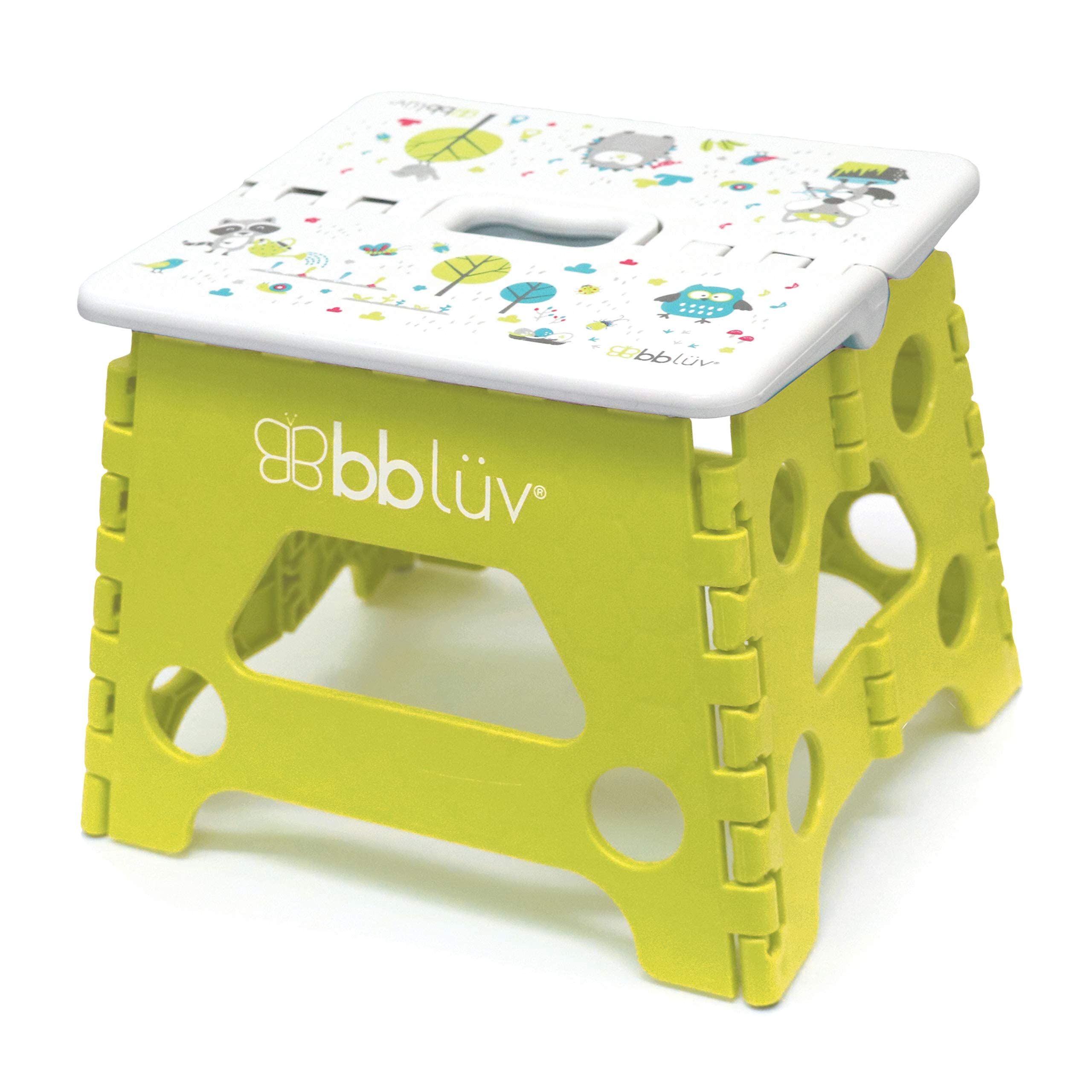 bblüv Step Folding Step Stool-Lime