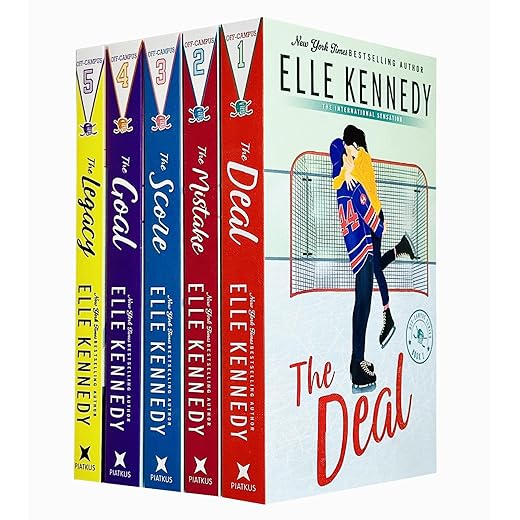 Off-Campus Series 5 Books Collection Set By Elle Kennedy (The Deal, Mistake, Score, Goal, Legacy)