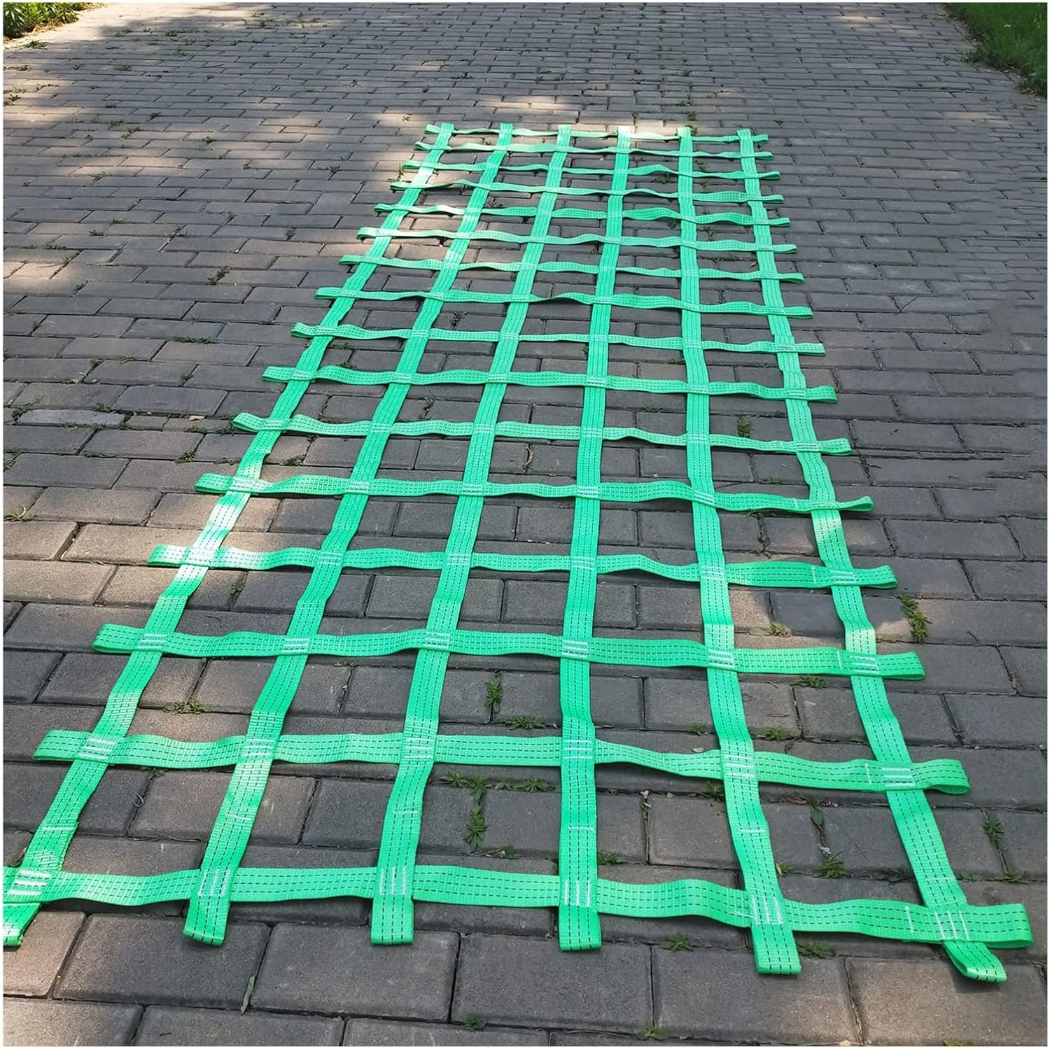 Obstacle Net for Kids Backyard,Playground Net Ladder Ninja Jungle Gym Heavy Duty Cargo Climbing Safety Kids Indoor Net Webbing Netting,Swing Set Attachment Training Equipment,Green