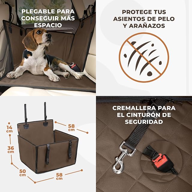 Foto 6 de 8 de WUGLO Asiento de Coche para Perros Medianos Extra Estable hasta 18 kg