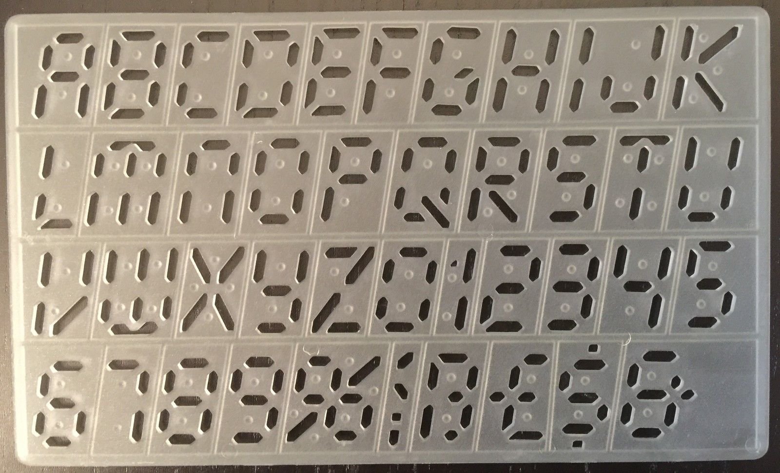 Cox 20 mm Digital style lettering stencils template upper case alphabet numbers symbols Stencils P-1598