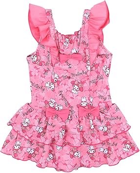 Amazon Co Jp マイメロディ ワンピース水着 子供用水着 フリル付き 130cm ピンク 服 ファッション小物