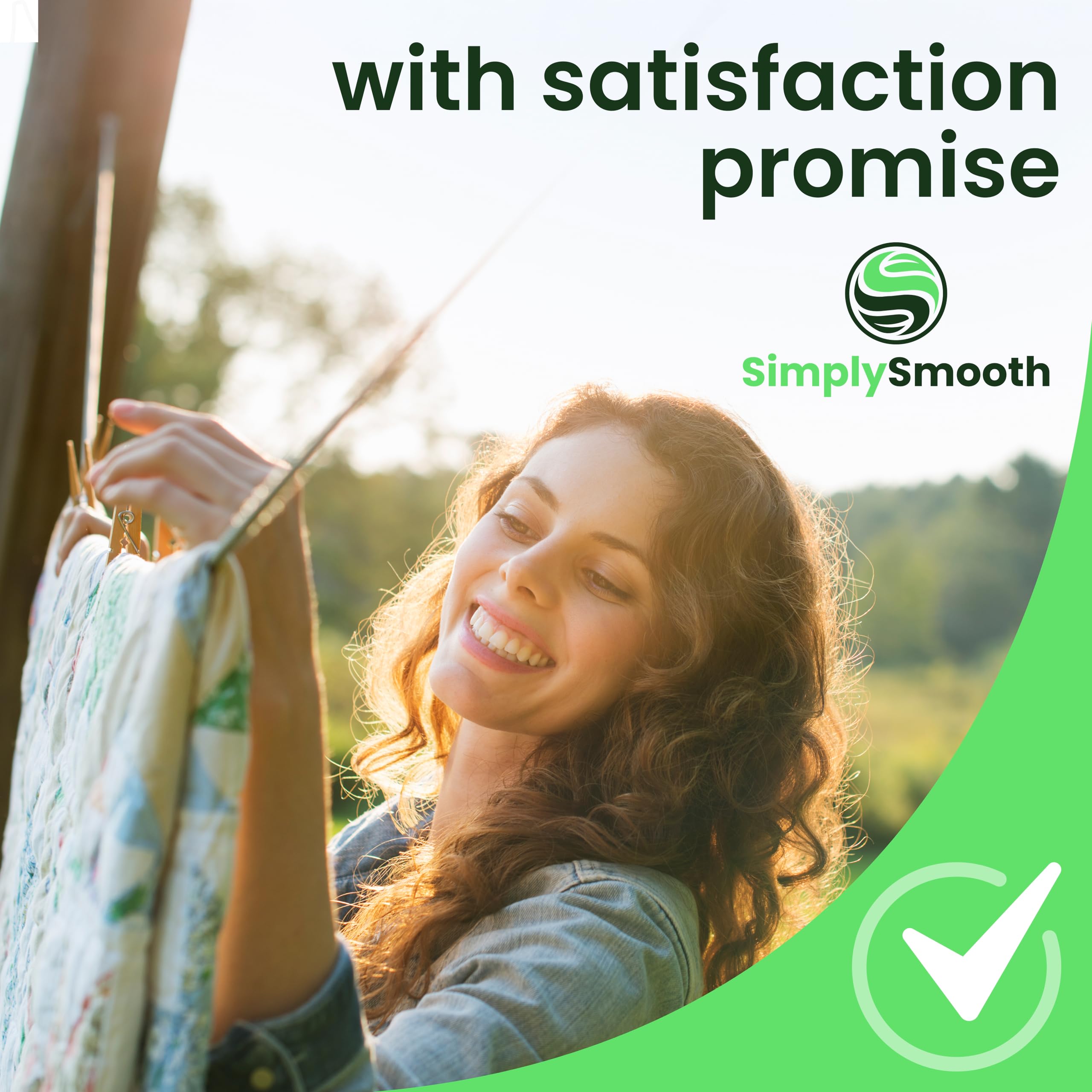 SimplySmooth Worek na spinacze XL na 200 spinaczy do bielizny – worek na klamerki ze 100% bawełny z bardzo dużymi karabińczykami do zawieszenia – kosz na spinacze do prania z zamknięciem