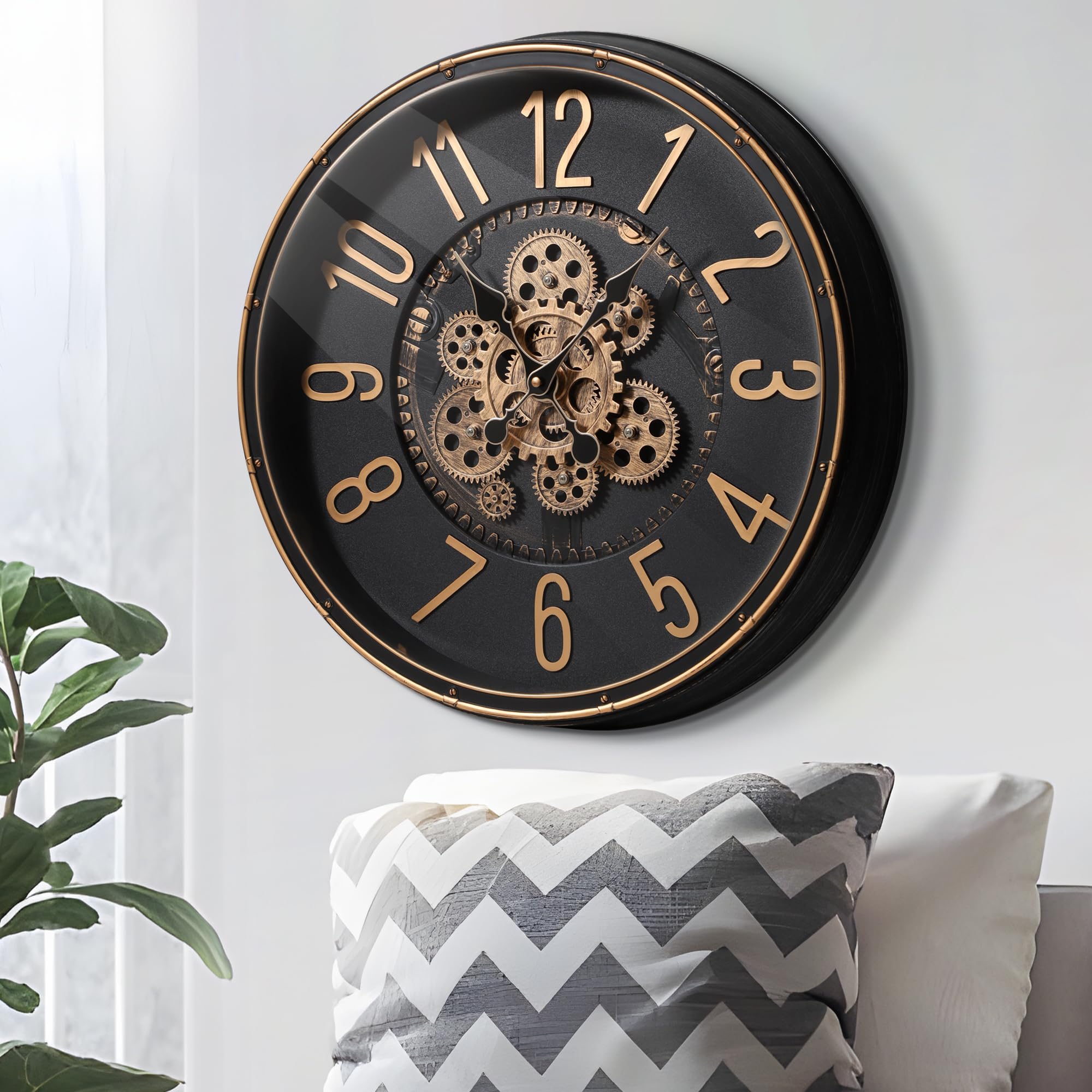 Amazon.com: Maxstar Large Moving Gear Wall Clock,20