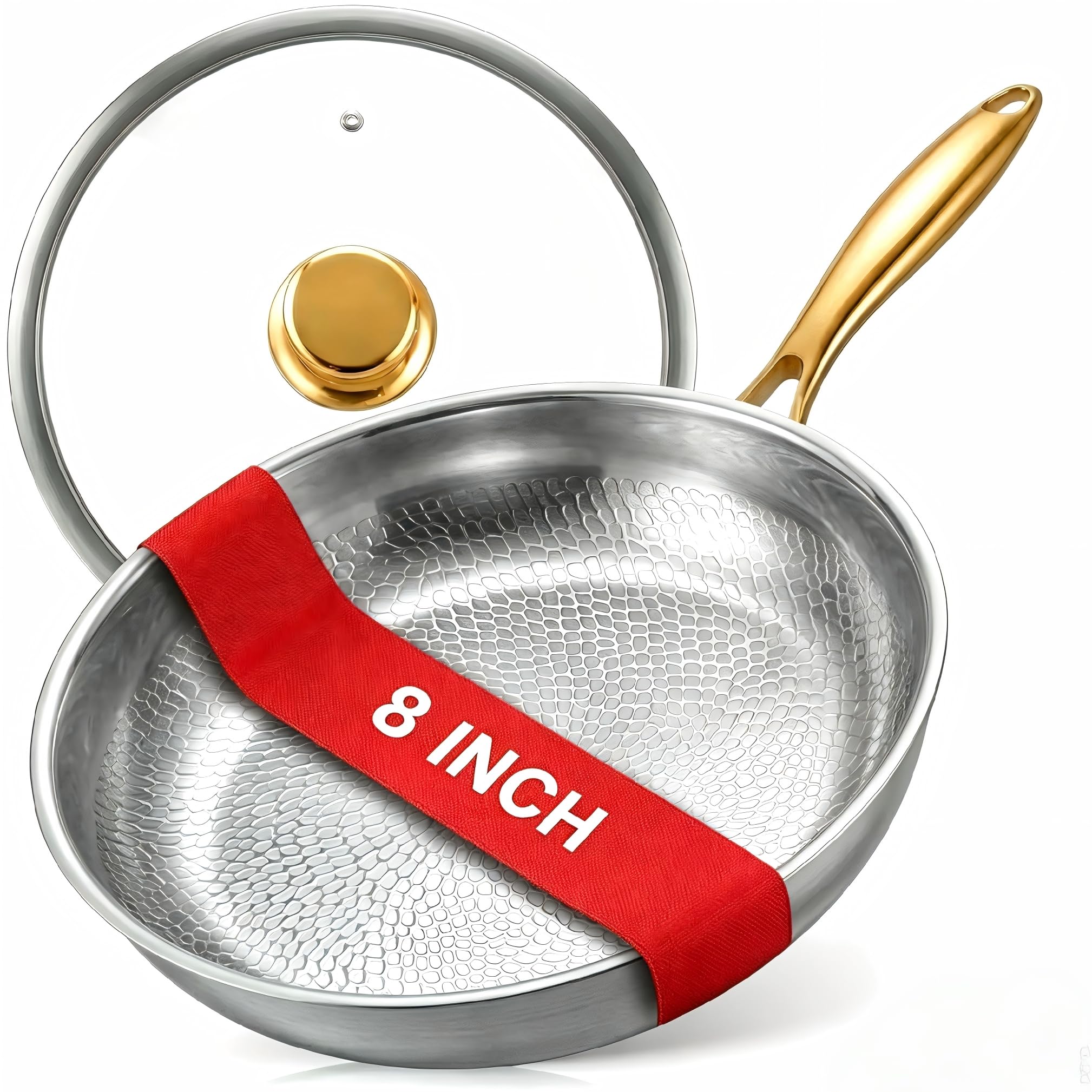 Photo 1 of 8" Titanium Pans for Cooking | Food-Grade Pure Titanium Frying Pan Pro
