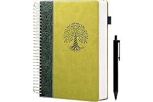Mintra Spiral Notebook: Premium Leather Journal for Note Taking, Work, and Writing
