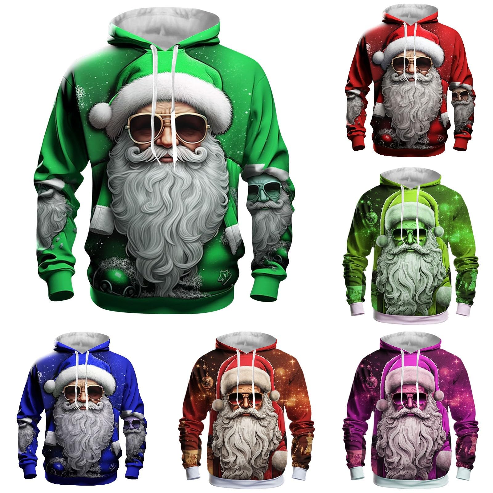 Generisch Hoodie Herren Pullover,Lustige Xmas Pullo Produktbild-Vorschau 4