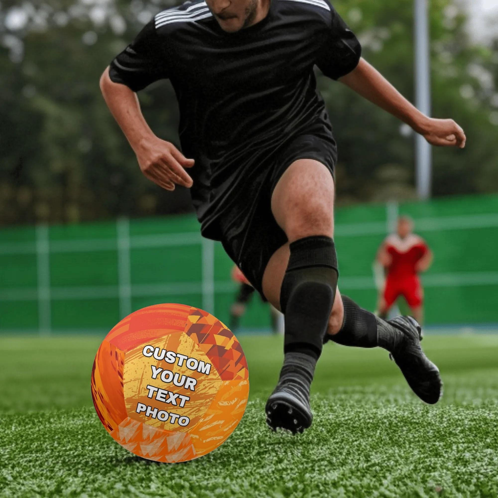 Pallone Calcio Personalizzabile, Misura Regolare N. 5, È Possibile Personalizzare Tutti e 12 i Lati del Pallone,Materiale PU con ago ad Aria, per Allenamento attività e Te per Amanti del Calcio