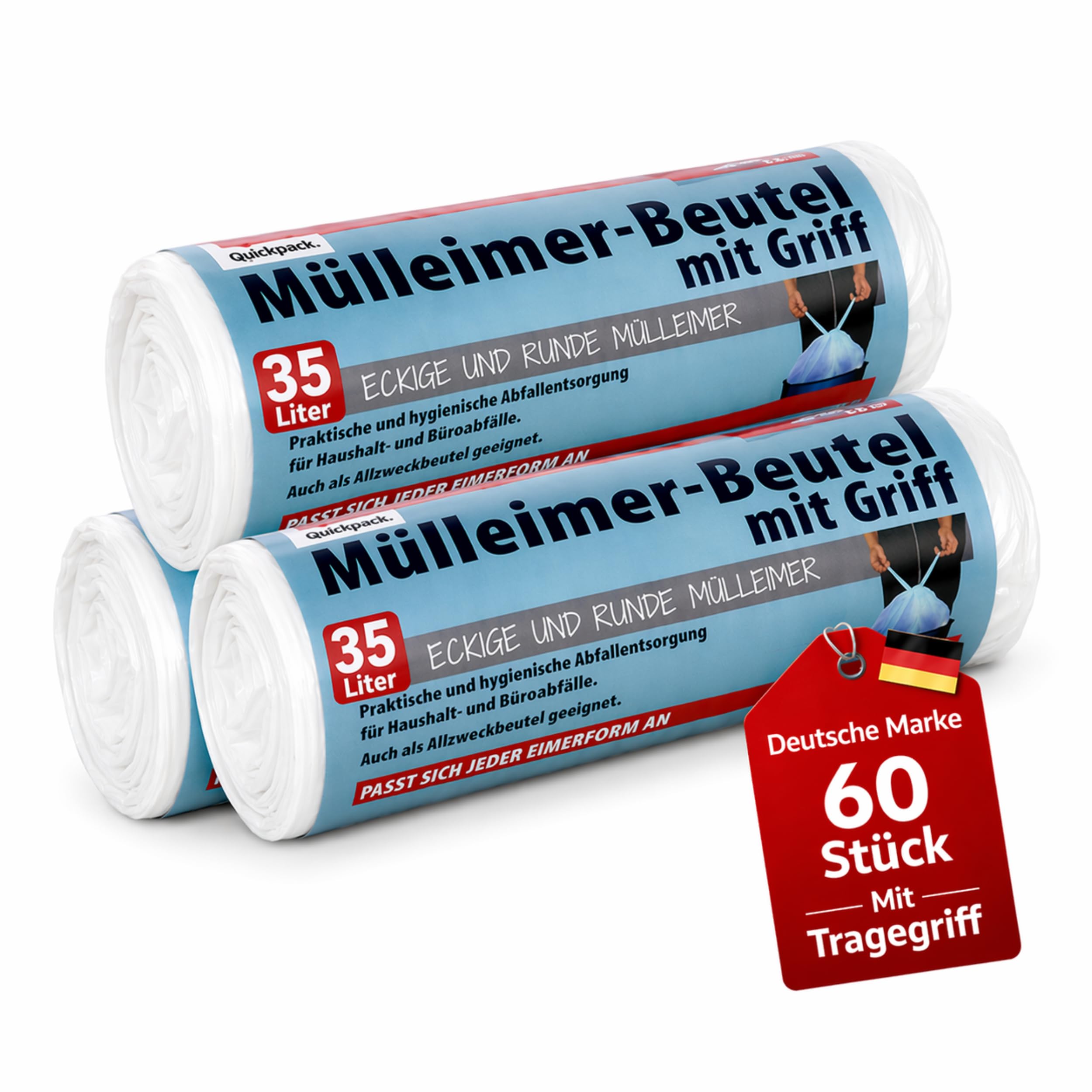 Stella 035144 - Sacchetti della spazzatura con manici, per separazione in metallo, plastica e