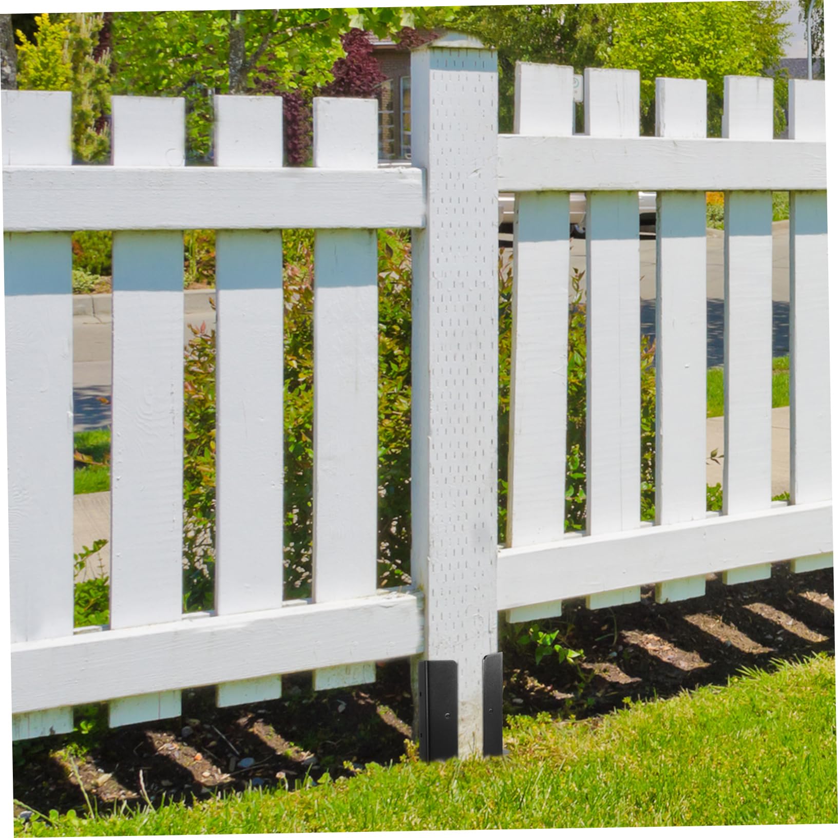 Staffe Base per Pergola in Acciaio al Carbonio Nere, 4 Set