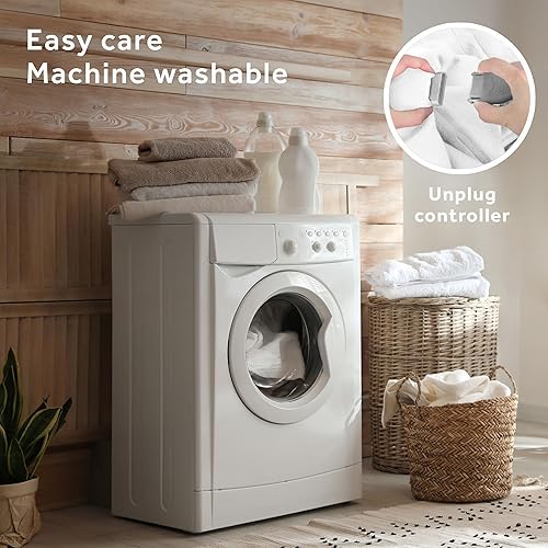 Miniatura 9 de Sunbeam Restful Premium - Protector de colchón acolchado con calefacción, color blanco