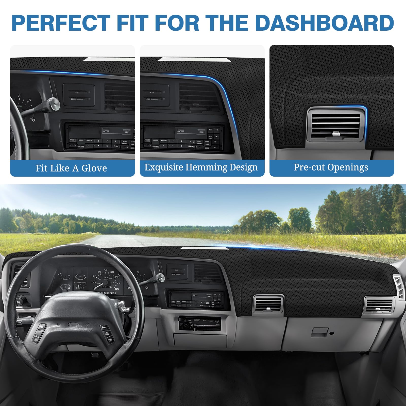 Lifetime Warranty Dash Mat Dashboard Cover Mat For 1989-1994 Ford ...