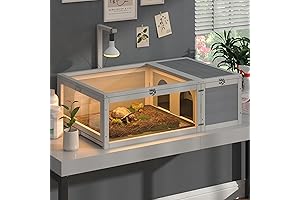 Wooden Tortoise Habitat - Spacious Enclosure for Indoor/Outdoor Use