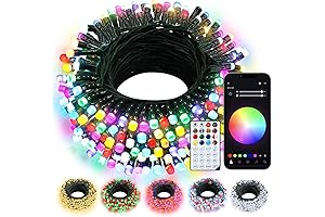 echosari Smart Christmas Lights for Tree 100 LED 33Ft RGB
