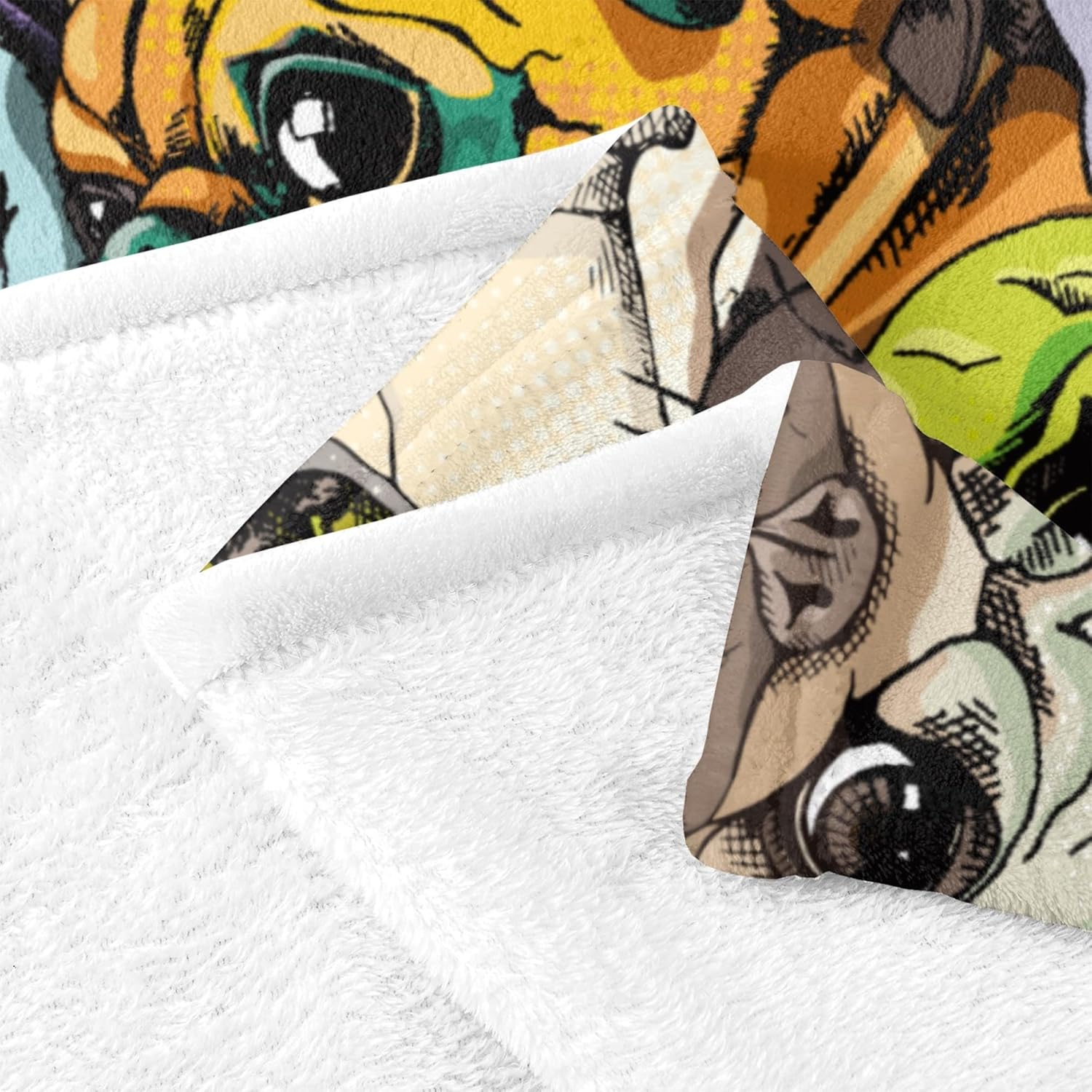 Pug Blanket Gifts for Women, Cute Pug Print Theme Decor Home Bedroom Living Room Couch Sofa Adults Soft Cozy Plush Flannel Throws 50"x40" - Image 4