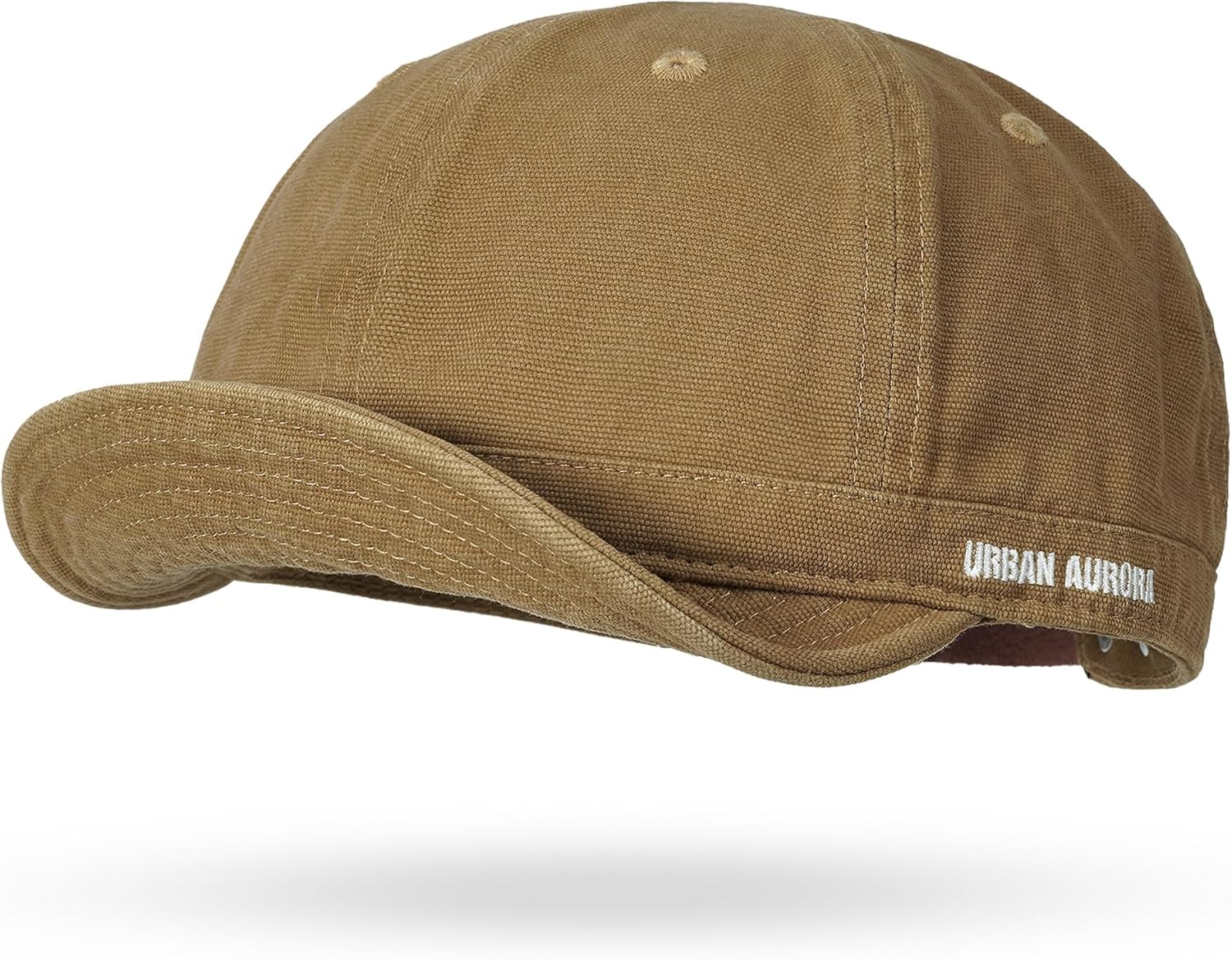 Croogo Cotton Trucker Hat Short Brim Mens Hat Low Profile Dad Hats Soft Short Brim Baseball Cap Flat Snapback Hats for Daily