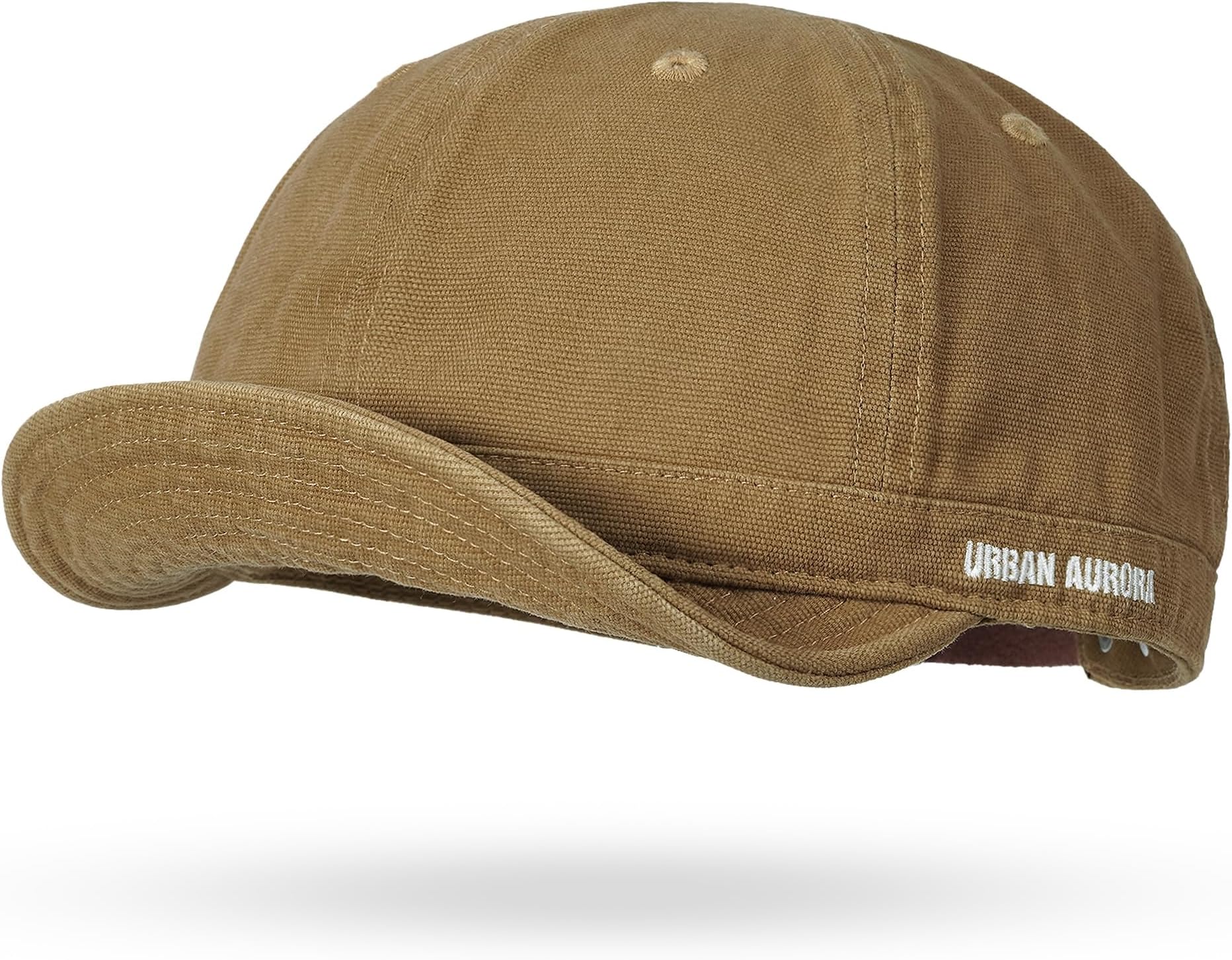 Cotton Trucker Hat Short Brim Mens Hat Low Profile Dad Hats Soft Short Brim Baseball Cap Flat Snapback Hats for Daily