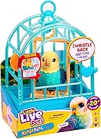 Little Live Pets Really Real Talking Bird Indie Budgie Toy & Cage - Interactive Voice Repeating Parrot, 20+ Sounds for Kids 5+