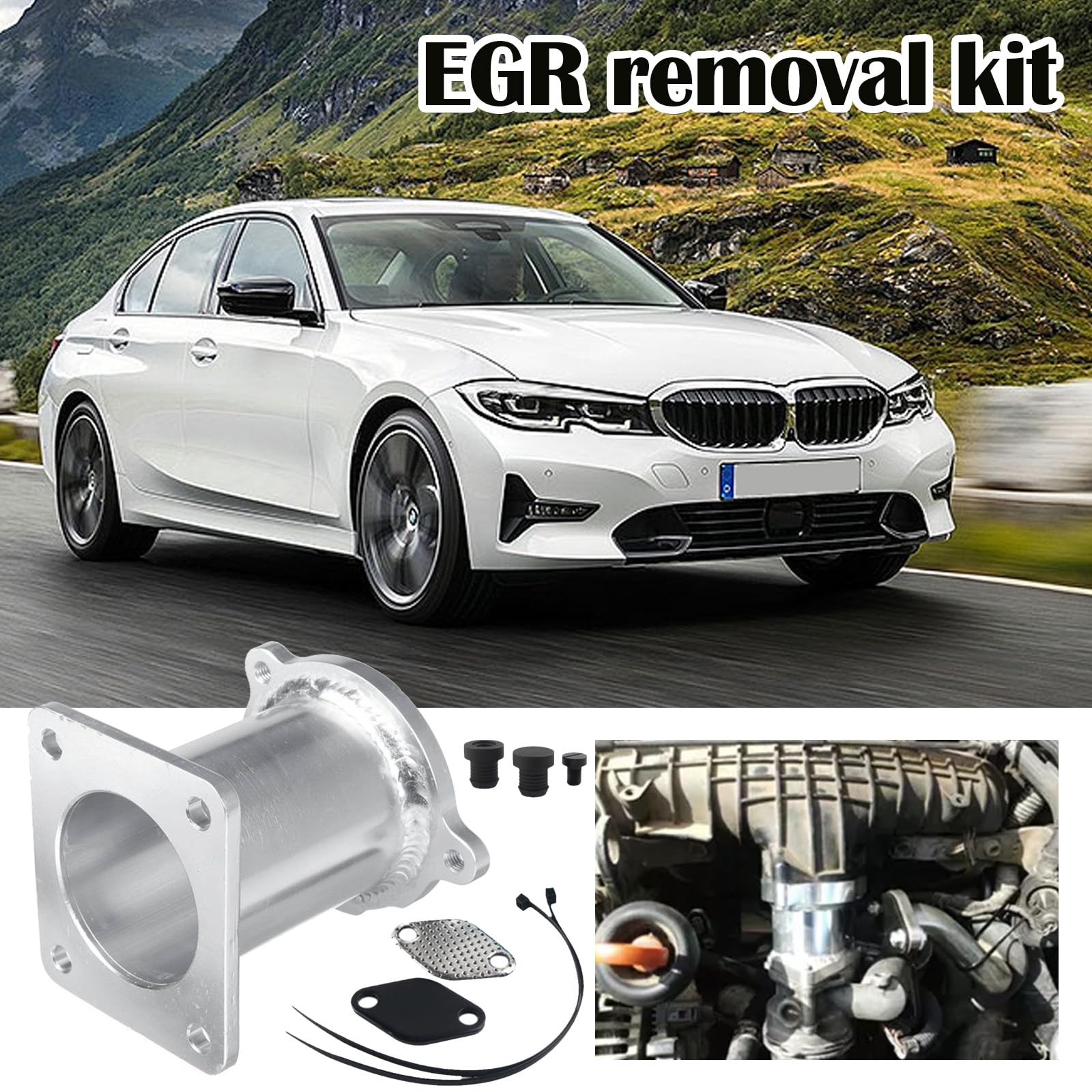 Kit Di Rimozione Valvola EGR E Eliminazione Radiatore Per BMW M47n2 E M57n2 - Regolazione Tubo Sostitutivo Per E87 E90 E92 E93 E60 OEM 11717804381, 11717792077
