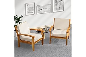 Idzo Club Chairs: Luxurious Acacia Wood Furnishings for Outdoor Oasis