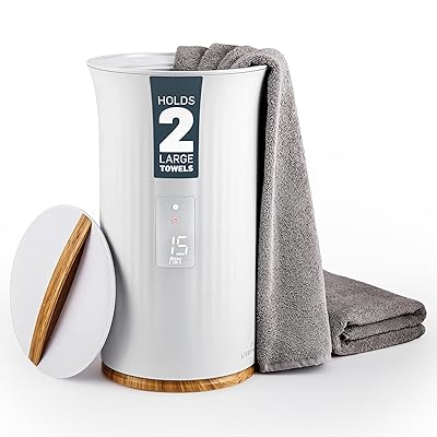 Live Fine Towel Warmer | Bucket Style Luxury Heater with LED Display, Adjustable Timer, Auto Shut-Off | Fits 40” x 70” Oversized Towel