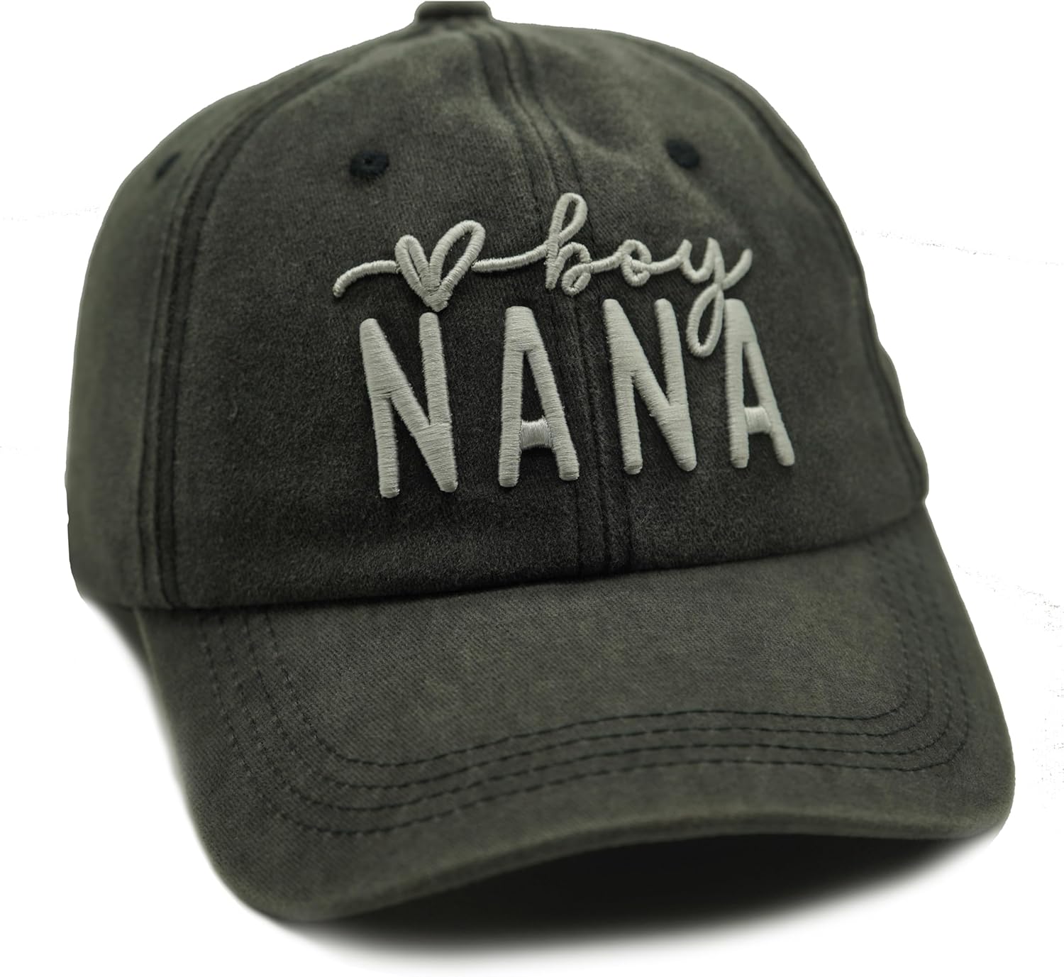 Nana Gift - Boy Nana Baseball Caps Embroidered Adjustable Washed Dad Hat Black - Image 3