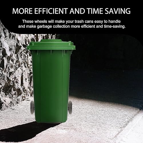 Miniatura 4 de Angoily Piezas de repuesto de rueda de basura, accesorios de cubo de basura, plástico negro (tipo específico) 7.3 in (diámetro) 3,53 libras