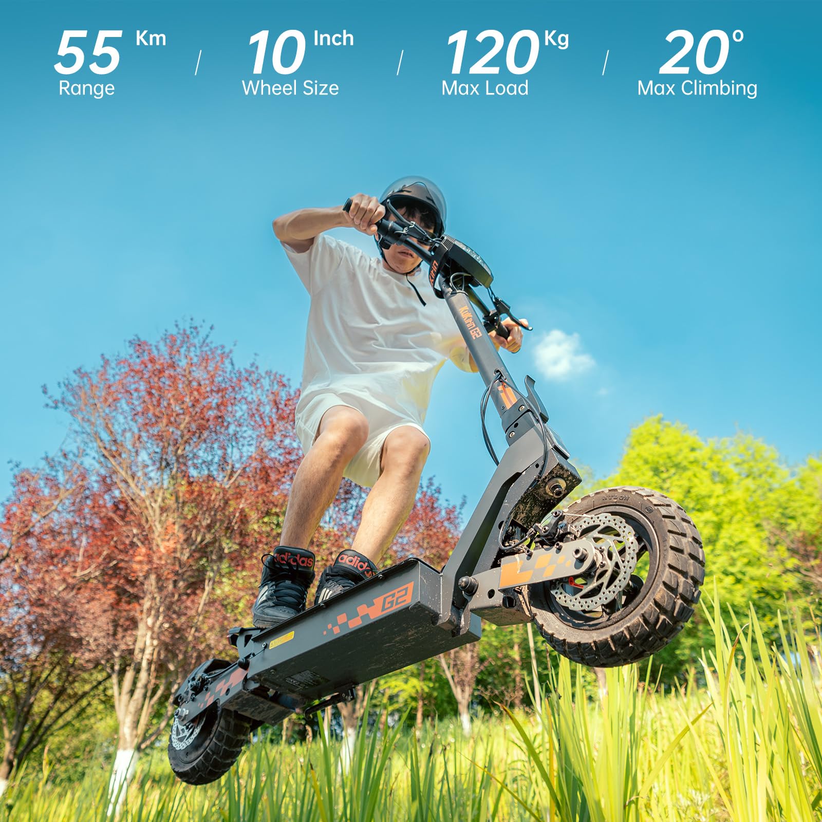 Kukirin G2 E Scooter 55 Km Reichweite Elektro Roller Elektroroller Elektro Scooter 10" Elektro E-Scooter