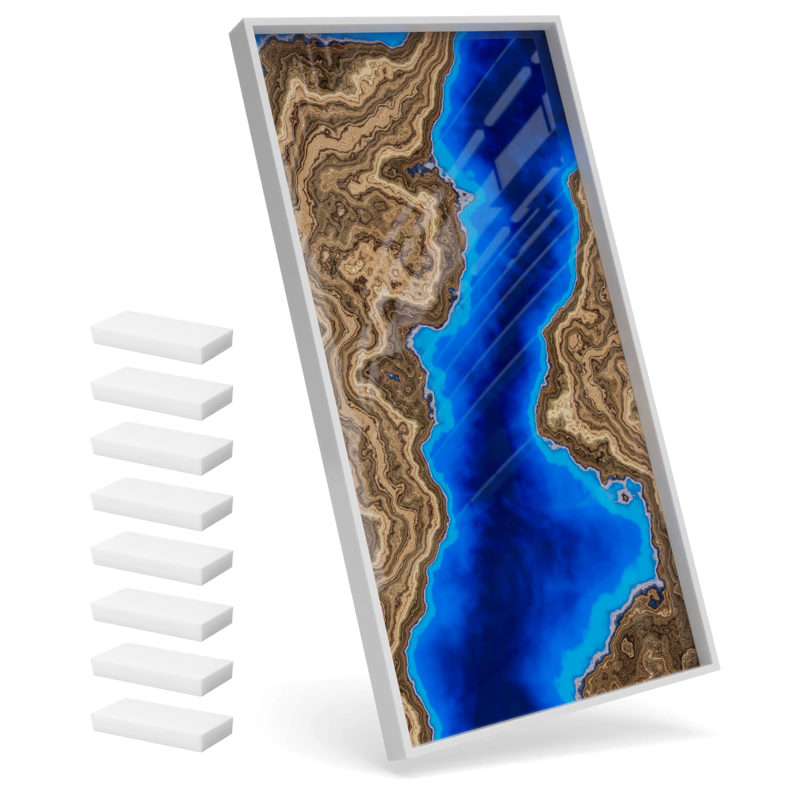 Photo 1 of Boss Premium® Large No Seal HDPE Epoxy Table Mold, 72 x 38 Inch, Reusable Resin Table Molds River Table Mold Casting - Designed in USA