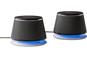 Amazon Basics Portable Stereo Computer Speakers with Dynamic Sound