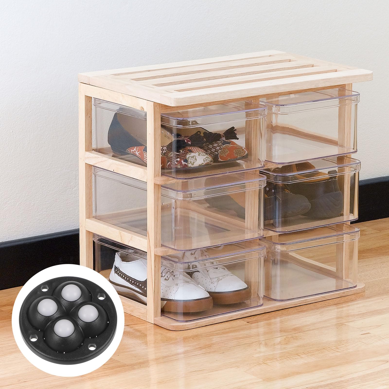 Roulette Pour Electromenager 16 Pièces Adhésives Mini Roulettes Pivotantes, Mini Roulettes Pivotantes À 360 Degrés, Mini Petite Poubelle