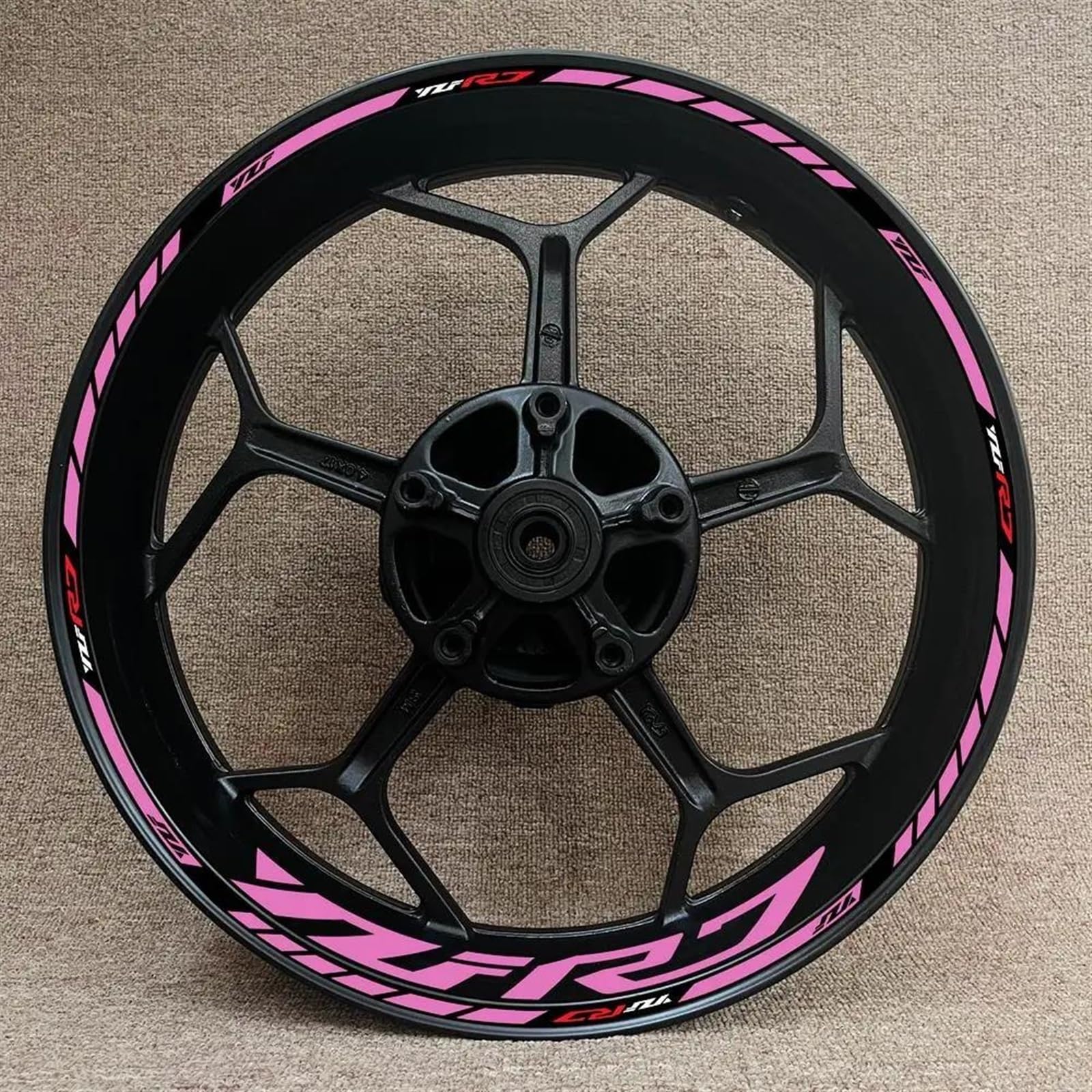 Yueyzhk Style 29 Motorcycle Wheel Sticker Racing Rim Stripe Decal Decoration Accessories For Yamaha Yzfr7 Yzf-R7(Style 29)