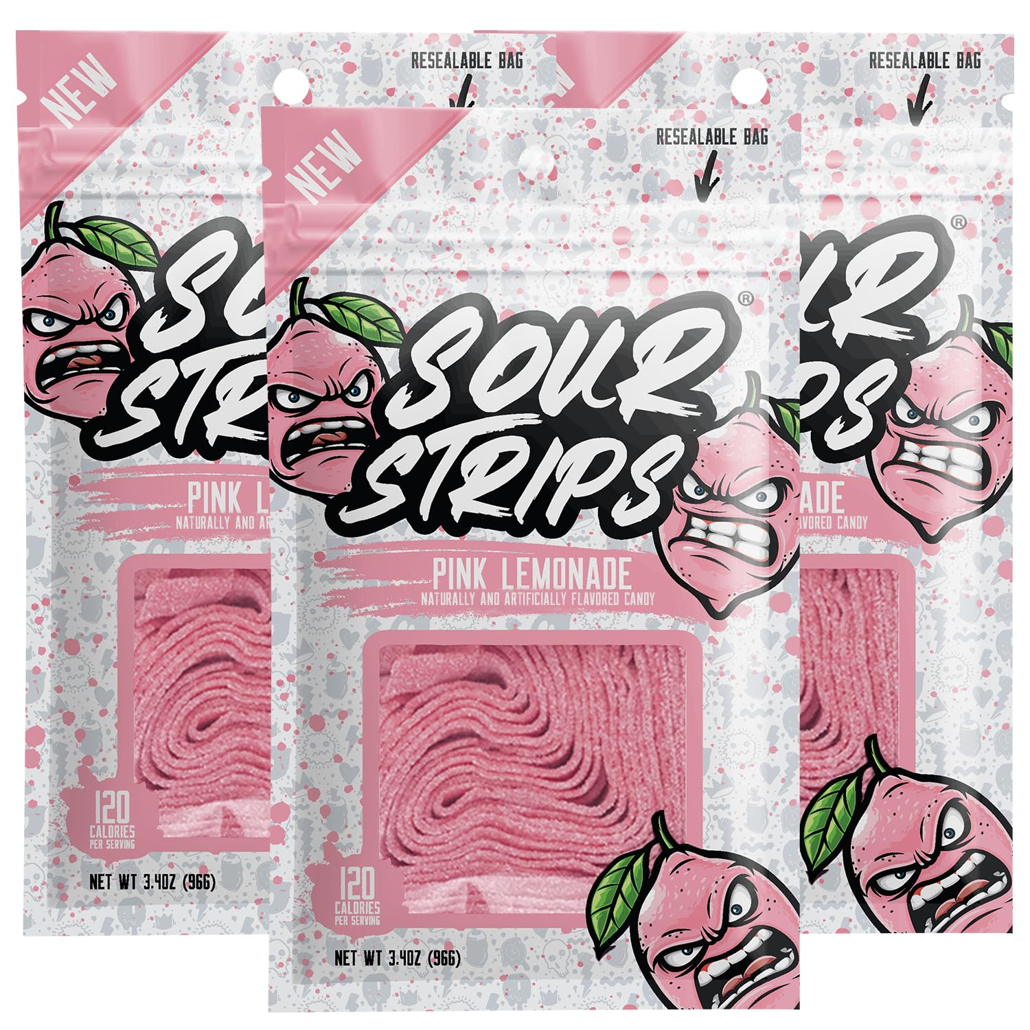 Sour Strips Flavored Sour Candy Strips, Deliciously Sour