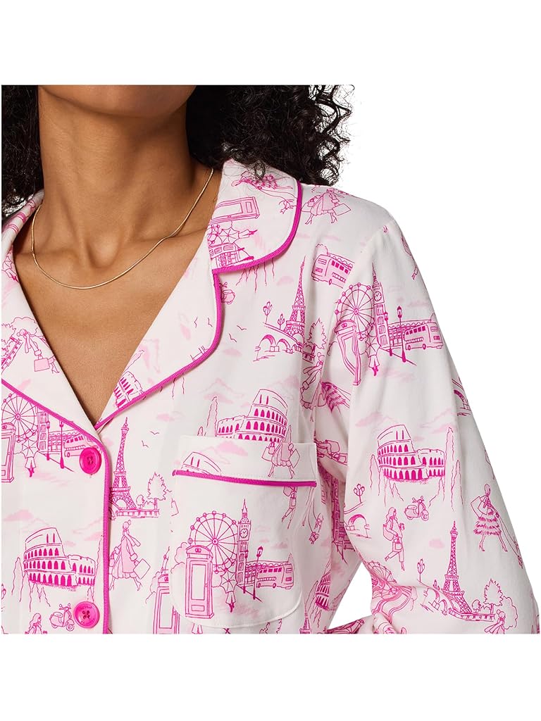 Pink Bedhead PJs Long Sleeve Classic Cotton Knit Pajama Set