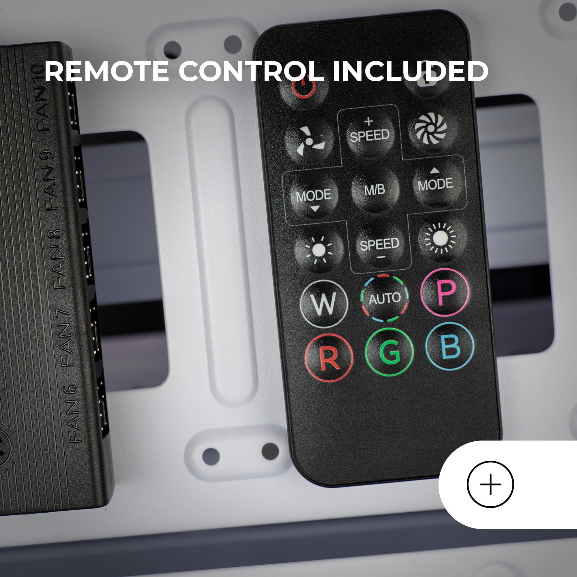 Mars Gaming MF-HUB, Hub di Controllo Ventole PWM, Controller di Velocità fino a 10x Ventole e Illuminazione ARGB fino a 10x Dispositivi, Telecomando, Compatibilità Totale ARGB, Nero