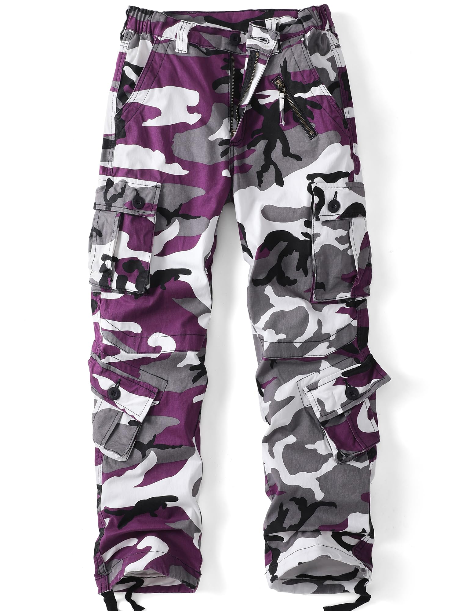 Womens Cargo Pants with Pockets Outdoor Casual Ripstop Camo Military Combat Construction Work Pants