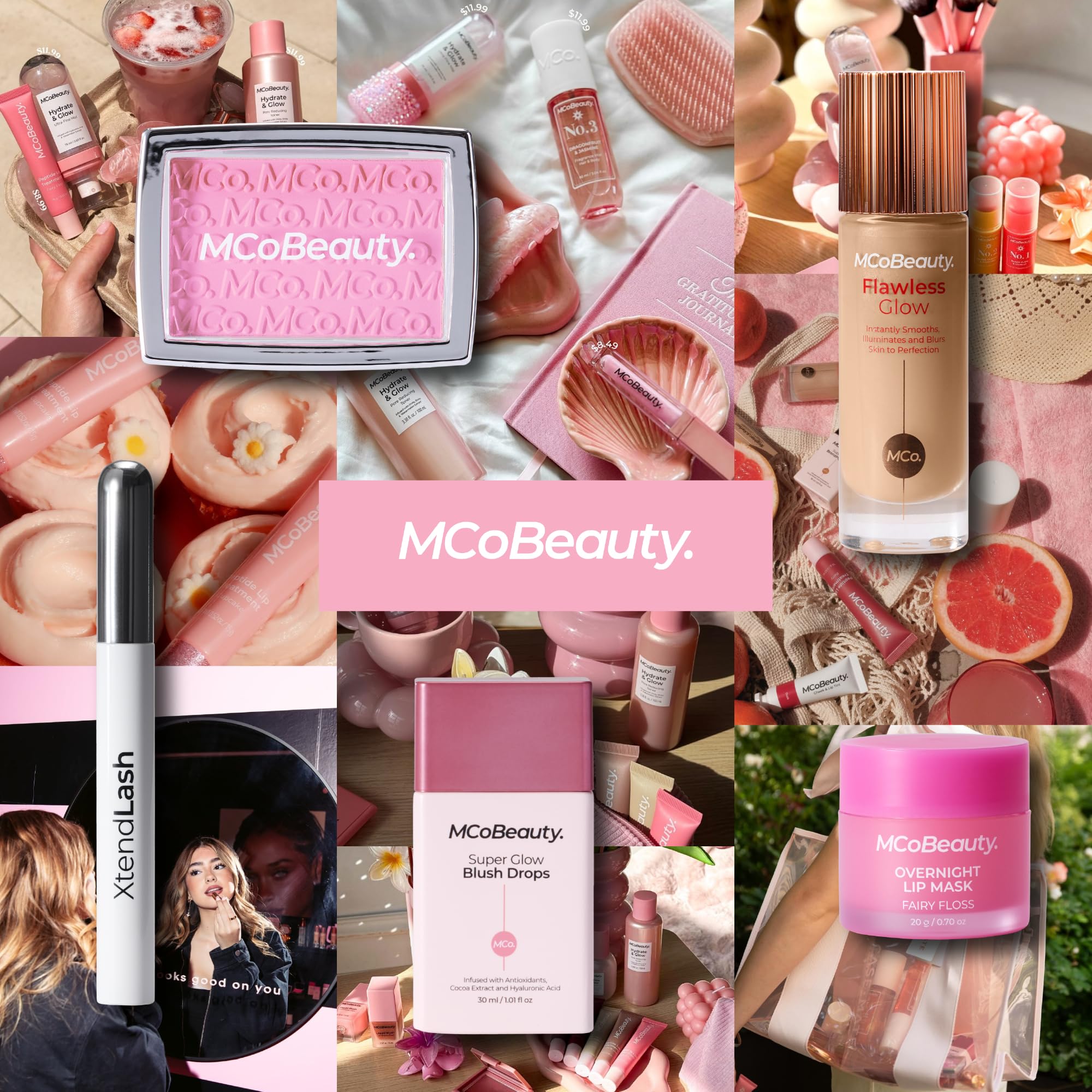 MCoBeauty - Grip Primer - Primer de maquillaje ligero Grippy Hold - Base de gel hidratante con ingredientes hidratantes - Aloe Vera, niacinamida y vitamina E - Prepara la piel para un maquillaje