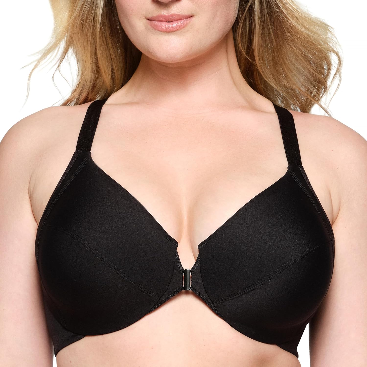 Glamorise Full Figure Plus Size Front-Closure Smoothing Wonderwire Bra Underwire #1247