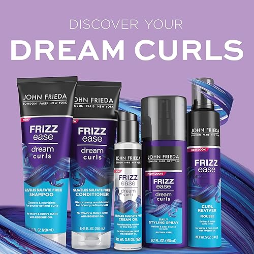 Miniatura 3 de John Frieda Champú antiencrespamiento, Frizz Ease Dream Curls, SLS/SLES champú sin sulfato para cabello rizado, ayuda a controlar el encrespamiento,