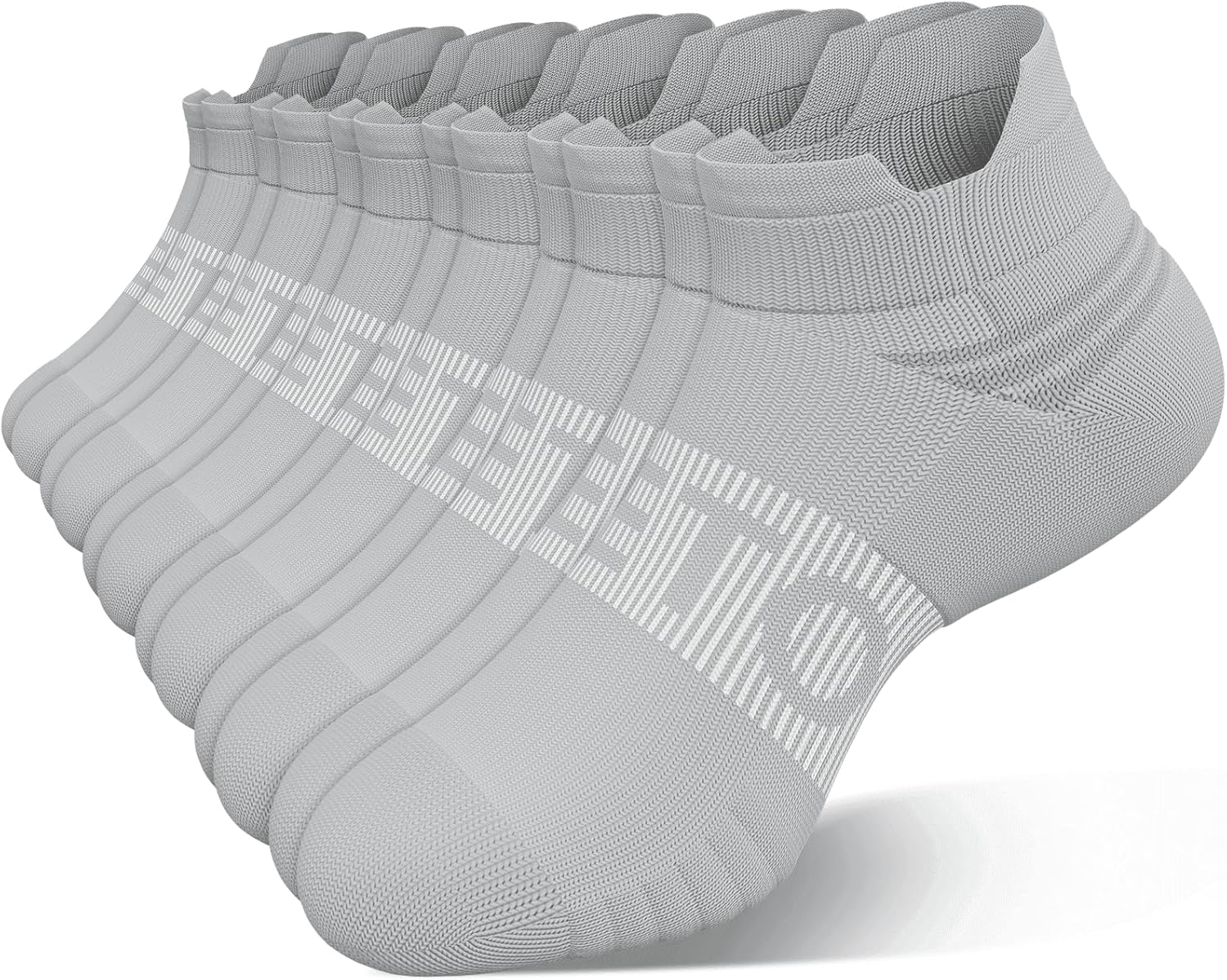 easetoe 6 Pairs Ankle Compression Socks Men Women 15-20mmHg Cushioned Low Cut Athletic Arch Support Travel Plantar Fasciitis