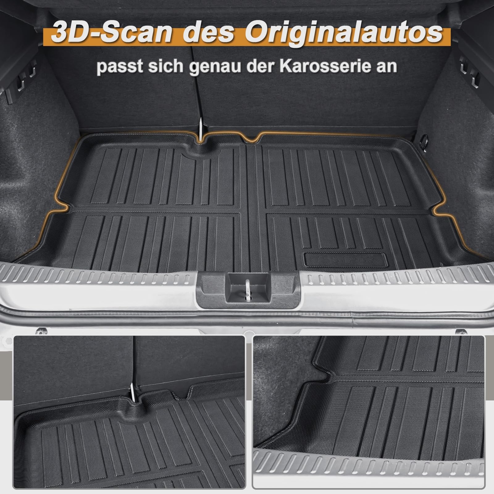 ECOZEN Alfombrilla Maletero 3D para Dacia Sandero 3/Stepway 3 2021-2026 TPE Alfombrilla (Inferior) de Goma para Maletero Impermeable antideslizante Borde Alto Todo Clima Alfombrilla Maletero Sandero 3