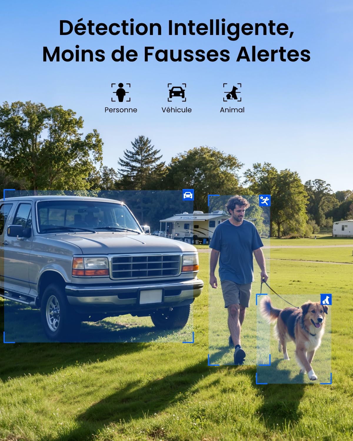 Reolink 4G LTE Caméra de Surveillance Extérieure sans Fil 4MP, Suivi Automatique 360°, Vision Nocturne Couleur, Détection IA, Carte SIM 4G Incluse et Non Amovible, Go PT S Lite+Panneau Solaire