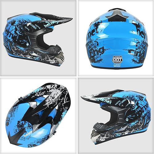 Miniatura 3 de SPARK - Cascos para bicicleta de montaña para niños, cascos de motocicleta para jóvenes, ATV, motocross, de cara completa, para hombres y mujeres,