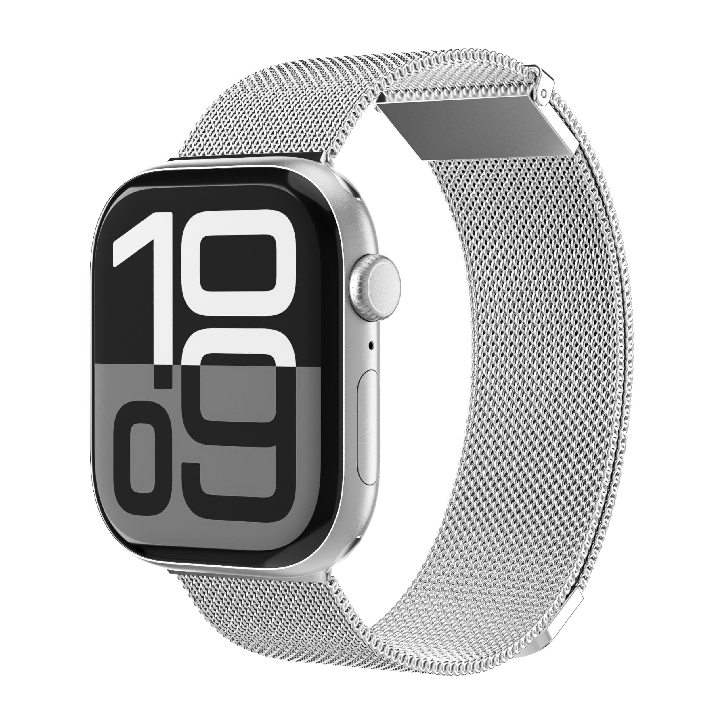 VONMÄHLEN Milanese Loop 2 - Cinturino in Maglia Milanese per Apple Watch, Chiusura Magnetica, Compatibile con Apple Watch Ultra 2, Design Elegante - Argento - 44 | 45 | 46 | 49 mm