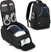 Vista 1 de Bolsa de transporte de almacenamiento compatible con Oculus Meta Quest 2/Quest 3/Quest 3S/Quest Pro/VR Elite correa y controlador, mochila de viaje