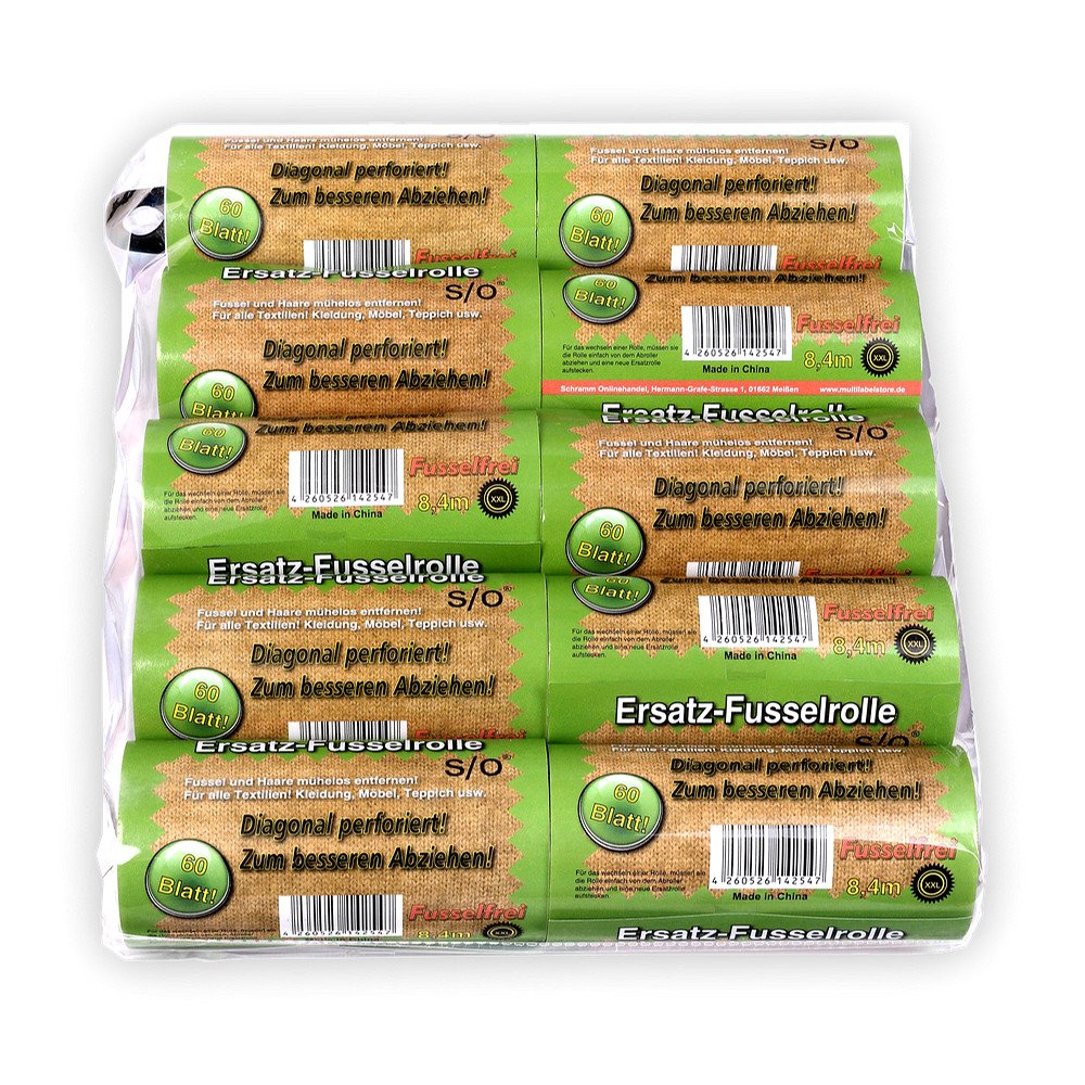 10 Pezzi Di Rullo Per Lanugine Un Dispenser Di Plastica Nero Da 60